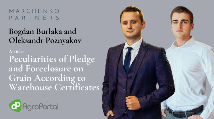 Unlocking Insights: Bogdan Burlaka and Oleksandr Poznyakov Illuminate Grain Pledge and Foreclosure with Warehouse Certificates in AgroPortal.ua Article